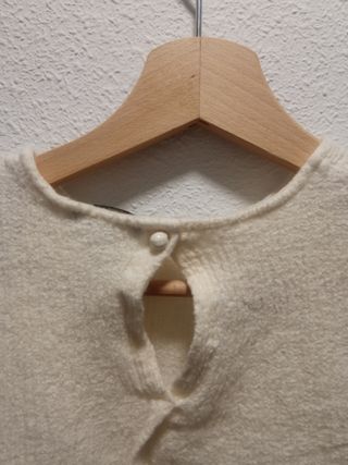 Blusa lana Massimo Dutti crema