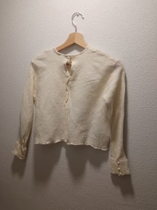 Blusa lana Massimo Dutti crema
