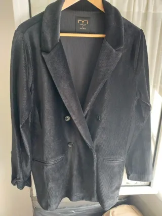 Chaqueta de pana negra Mila Talla L