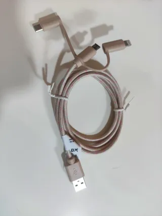 Cable Carga 3 en 1 iPhone/USB-C/Micro USB