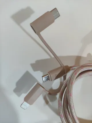 Cable Carga 3 en 1 iPhone/USB-C/Micro USB