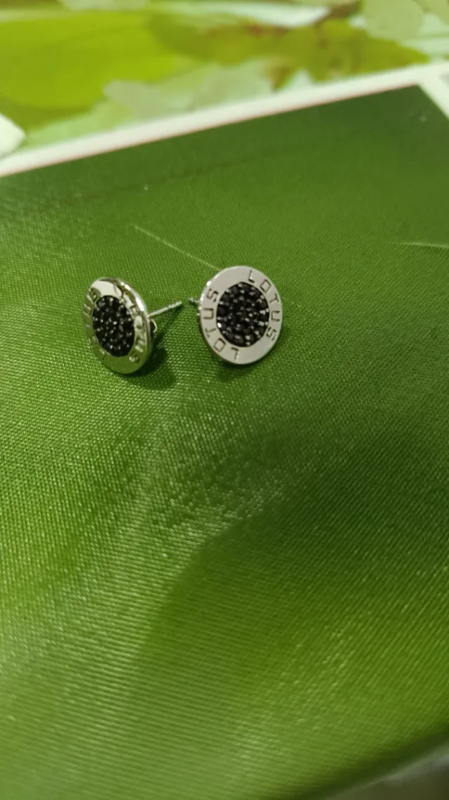 Pendientes Lotus Plata y Ónix