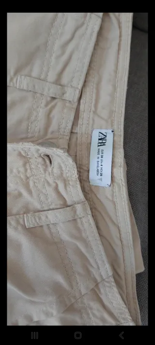 Pantalón cargo Zara beige Talla 36