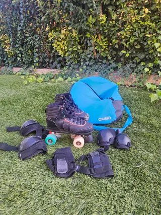 Patines Oxelo con protecciones y bolsa