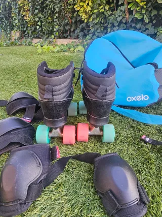 Patines Oxelo con protecciones y bolsa