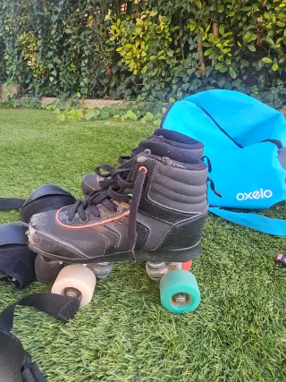 Patines Oxelo con protecciones y bolsa
