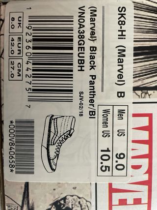 Zapatillas Vans Sk8-Hi Marvel Black Panther