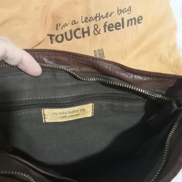 Bolso Piel Biba Trenzado Marrón