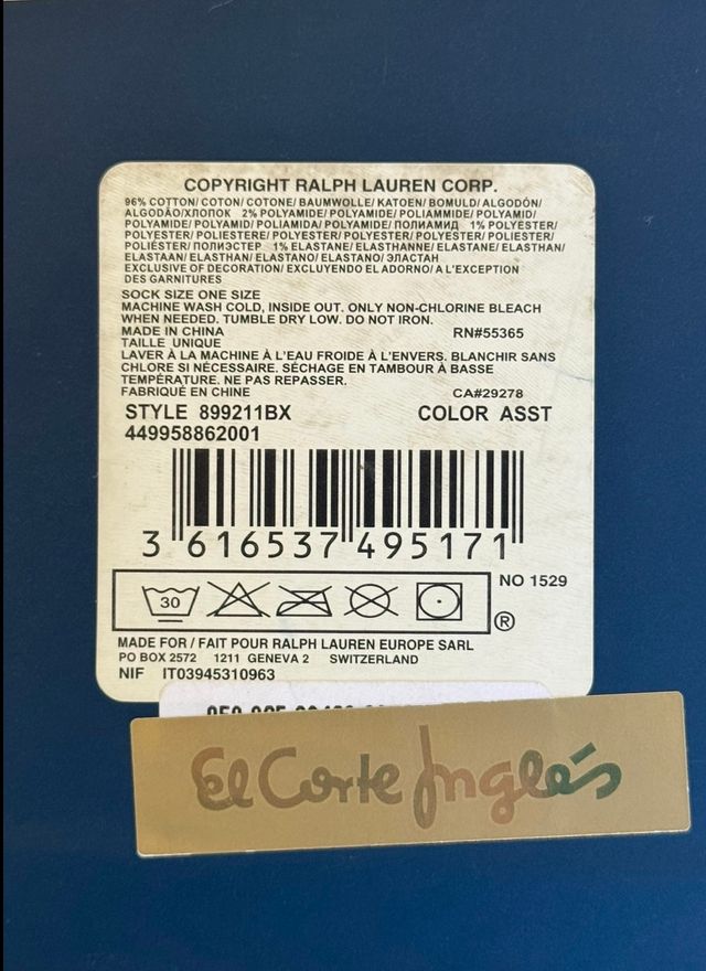 Calcetines Polo Ralph Lauren 3 Pares