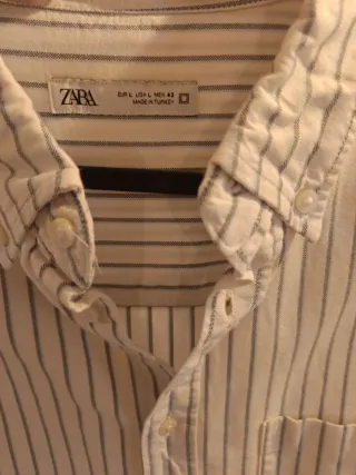 Camisa Zara Rayas Talla L