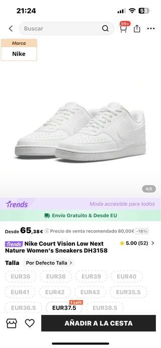 Zapatillas Nike Nuevas Talla 38 ORIGINALES