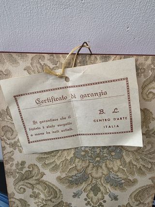 Cuadro floral pintado a mano vintage