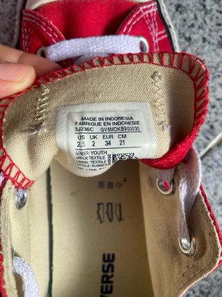 Converse Rojas Talla 34
