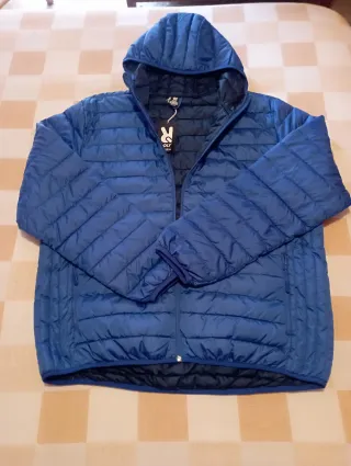 Anorak nuevo con capucha T-3XL azul eléctrico