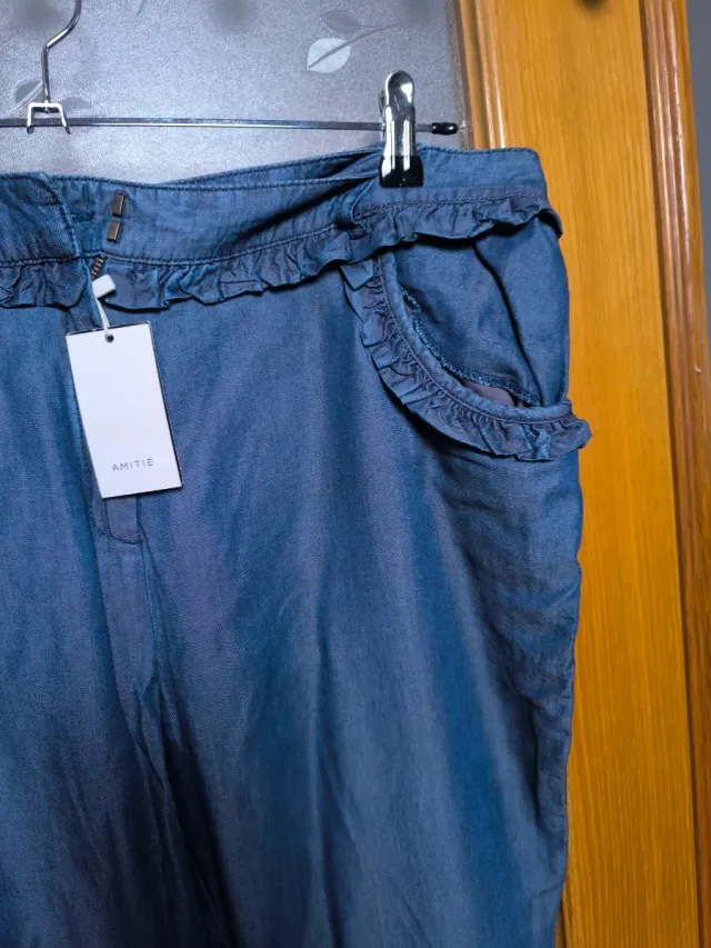 Pantalón AMITIÉ Lyocell Volantes Talla 46
