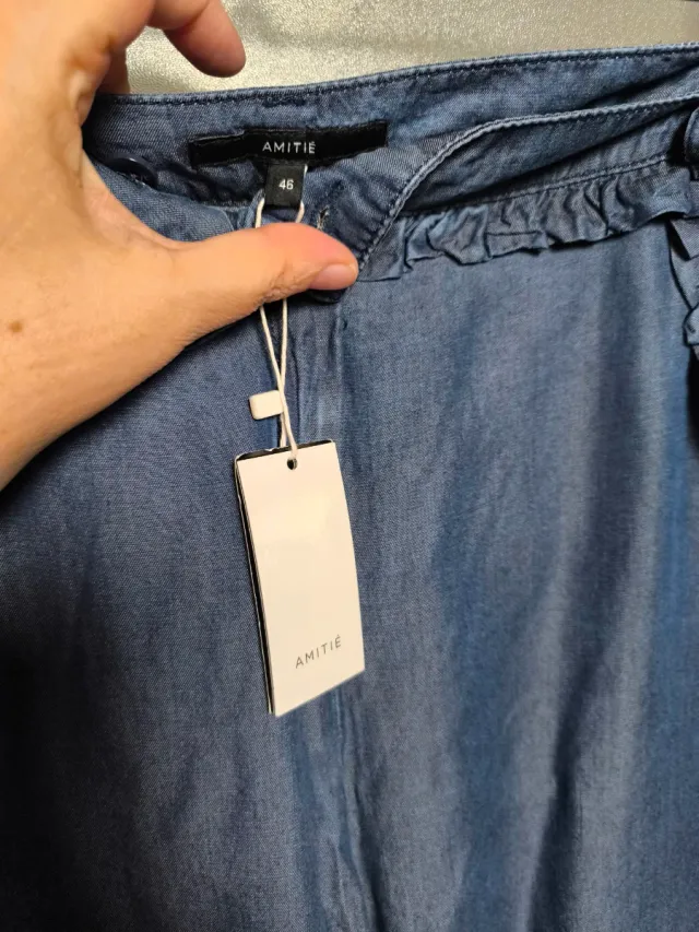 Pantalón AMITIÉ Lyocell Volantes Talla 46