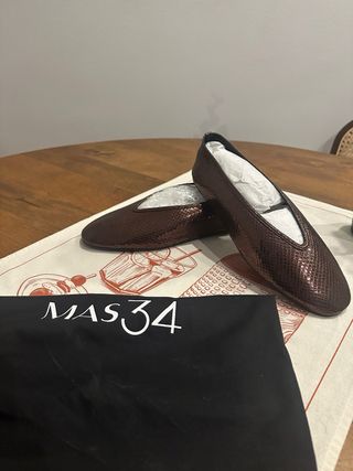 Bailarinas MAS34 Valeria Laminado Café