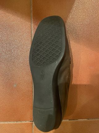 Zapatos planos marrones metalizados