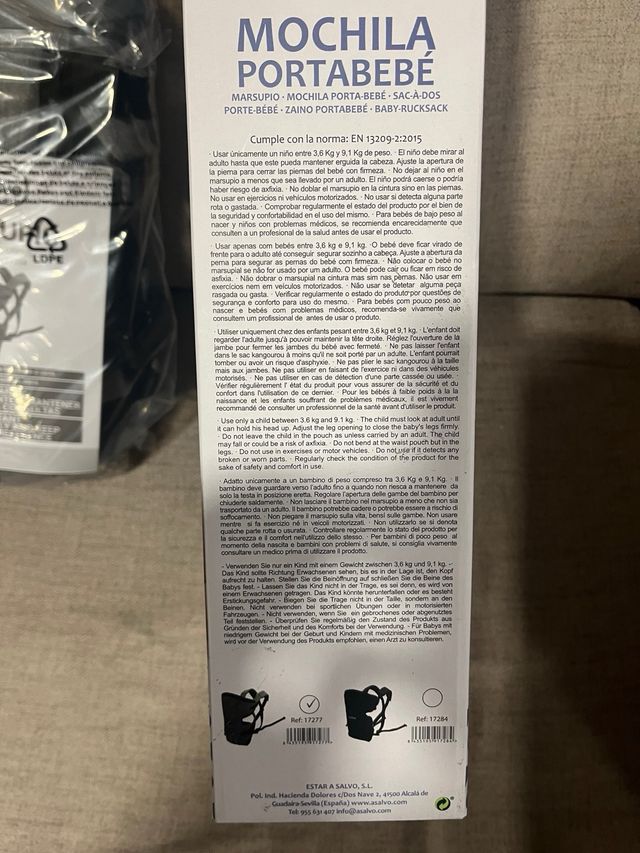 Portabebés Asalvo nuevo en caja
