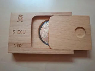 Moneda 5 ECU Madrid 1992. Onza de plata