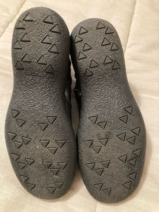 Botines de piel negros talla 36