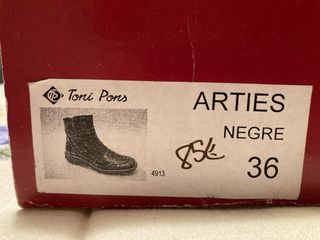Botines de piel negros talla 36