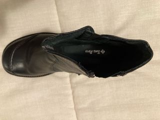 Botines de piel negros talla 36