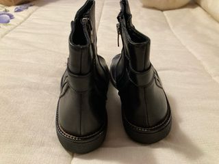 Botines de piel negros talla 36