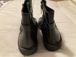 Botines de piel negros talla 36