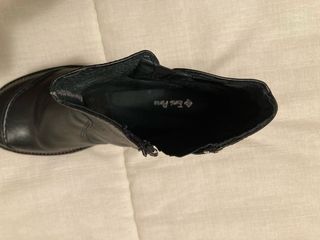 Botines de piel negros talla 36