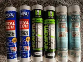 Masillas y Selladores Acrílicos Blancos (5€ UND)