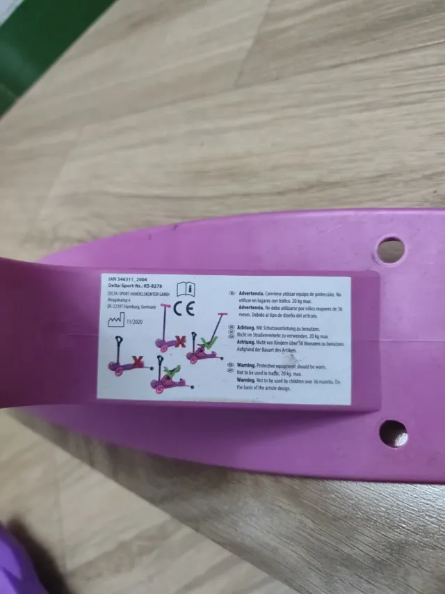 Patinete infantil 3 ruedas morado