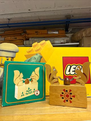 Carillon Legno Scoiattoli Vintage