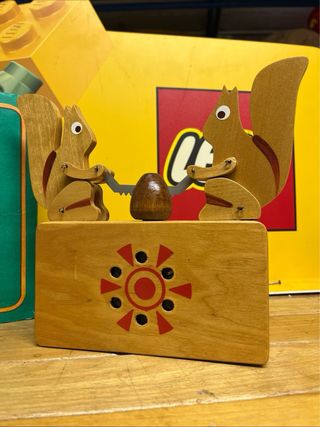 Carillon Legno Scoiattoli Vintage