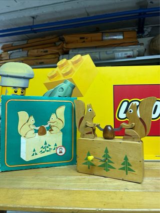 Carillon Legno Scoiattoli Vintage