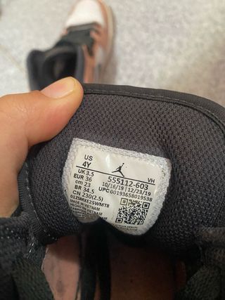 Zapatillas Jordan 1 Rosa y Blanco