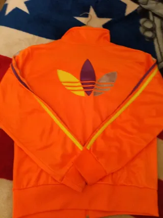 Giacca Adidas Donna Arancione Logo Multicolor