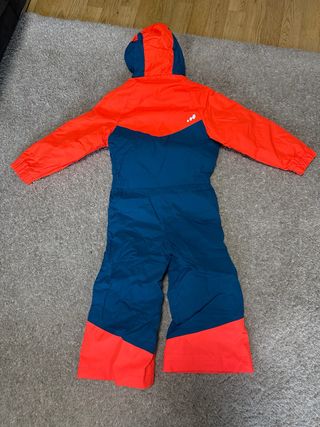 Mono de esquí naranja y azul talla 4 años 98-104cm