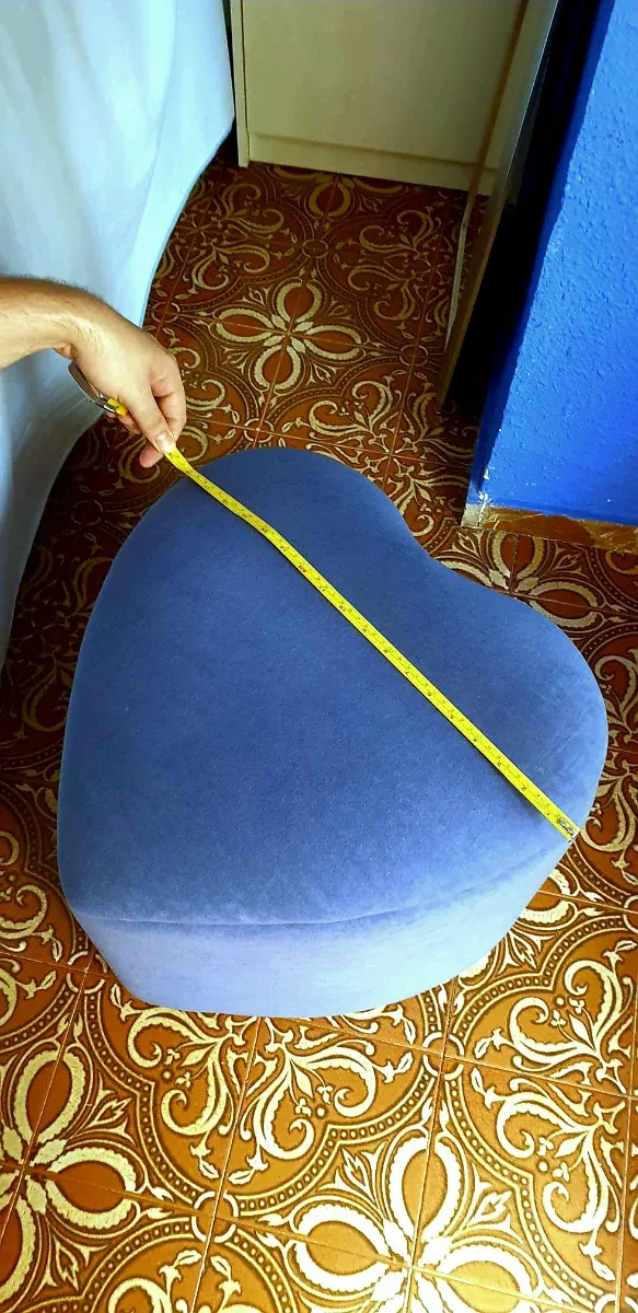 Puff Baúl Corazón Azul