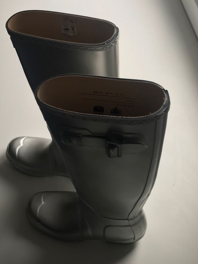Botas de agua Hunter plateadas talla 36