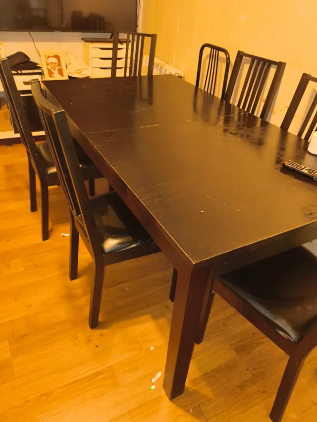 Mesa extensible salón con 6 sillas