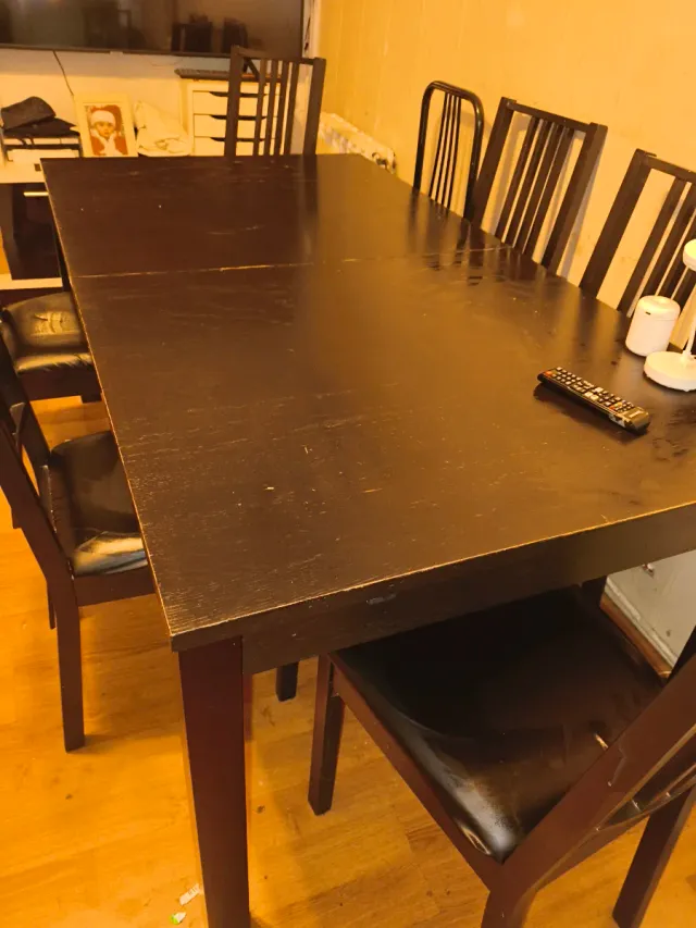 Mesa extensible salón con 6 sillas