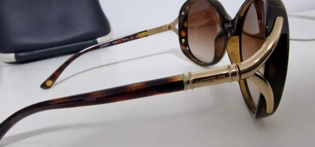 Gafas Vogue marrones y doradas, auténticas.