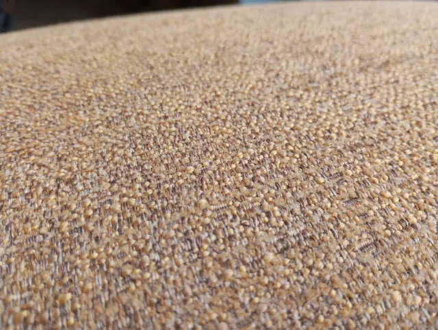 Sofá de 2 plazas tela marrón/amarillo