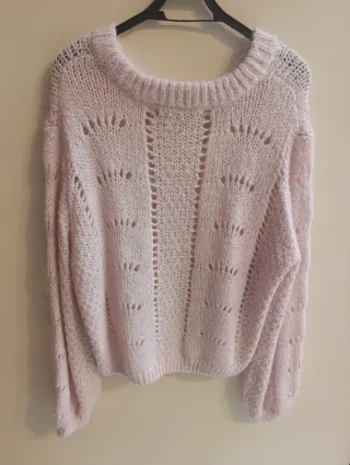 Jersey de punto rosa mujer talla única