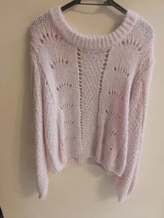 Jersey de punto rosa mujer talla única