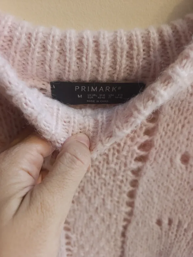 Jersey de punto rosa mujer talla única