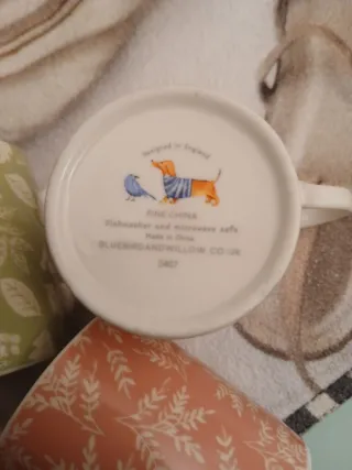 Set 4 Tazzine Inglesi Porcellana