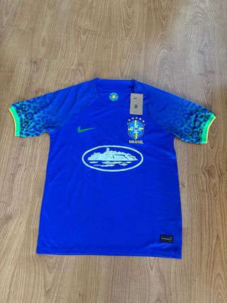 Camiseta Brasil x Corteiz Nike Azul/Verde