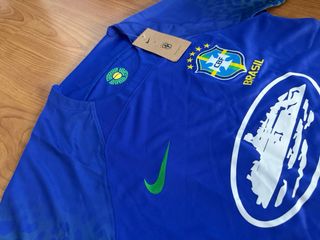 Camiseta Brasil x Corteiz Nike Azul/Verde